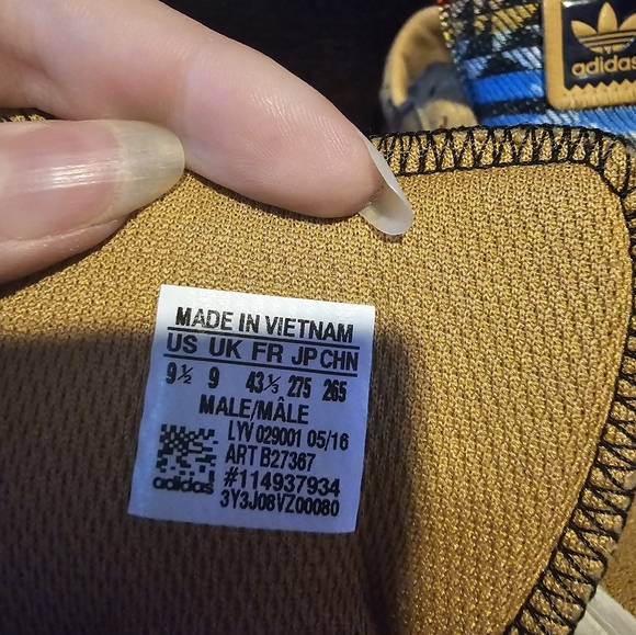 Adidas Seeley Premiere tan suede Aztec canvas mens shoes 9.5 - Picture 10 of 10